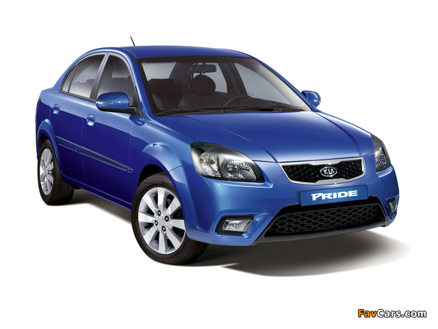 Kia Pride Sedan 2009–11 wallpapers (640 x 480)