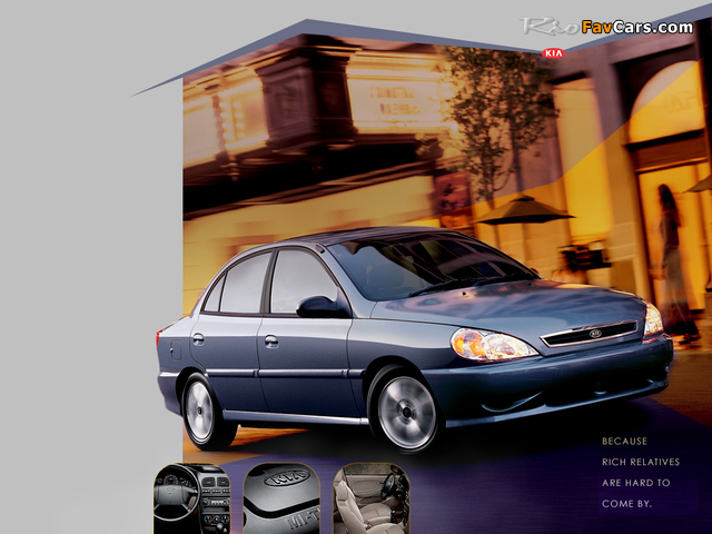 Pictures of Kia Rio Sedan (DC) 2000–02 (640 x 480)