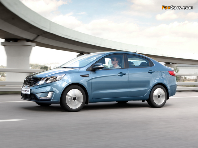 Kia Rio Sedan CIS-spec (QB) 2011 wallpapers (640 x 480)