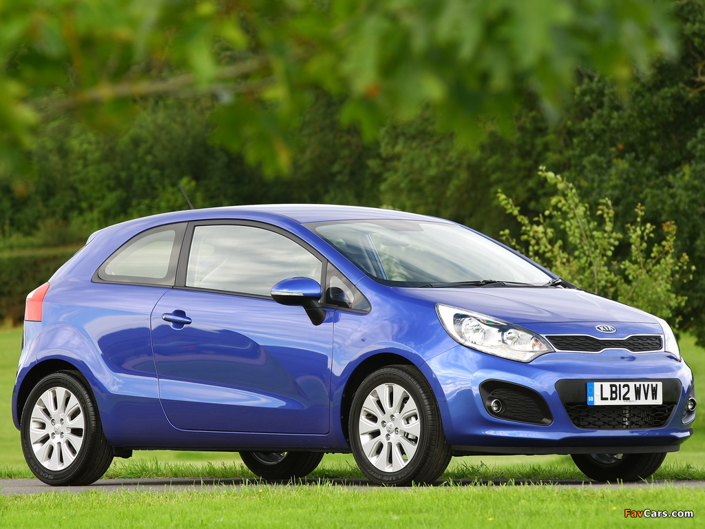 Kia Rio 3-door EcoDynamics UK-spec (UB) 2012 wallpapers (1024 x 768)