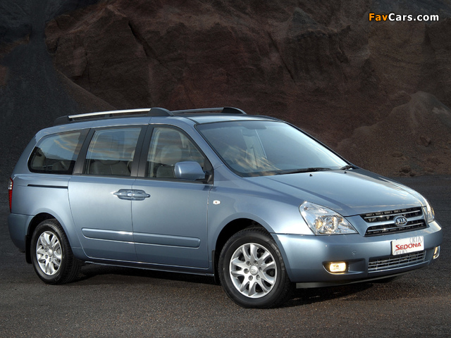 Pictures of Kia Sedona LWB ZA-spec 2007–11 (640 x 480)