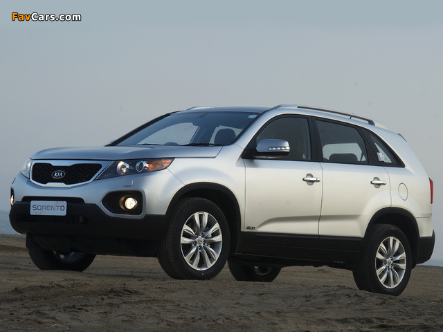 Kia Sorento ZA-spec (XM) 2009–12 wallpapers (640 x 480)