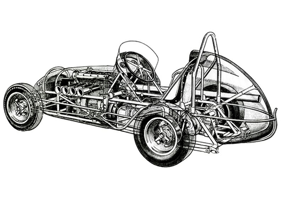 Photos of Kurtis Kraft Offenhauser Midget 1947