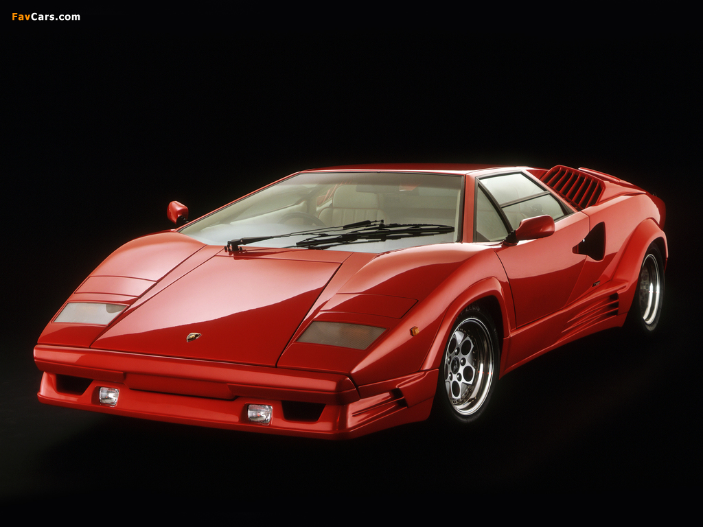 Lamborghini Countach 25th Anniversary UK-spec 1988–90 wallpapers (1024 x 768)