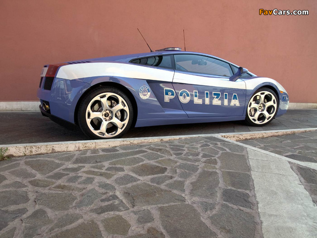 Lamborghini Gallardo Polizia 2004 wallpapers (640 x 480)
