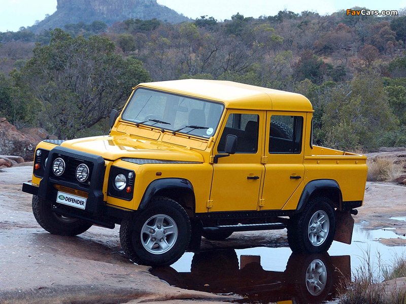 Land Rover Defender 110 Double Cab Pickup ZA-spec 1990–2007 pictures (800 x 600)