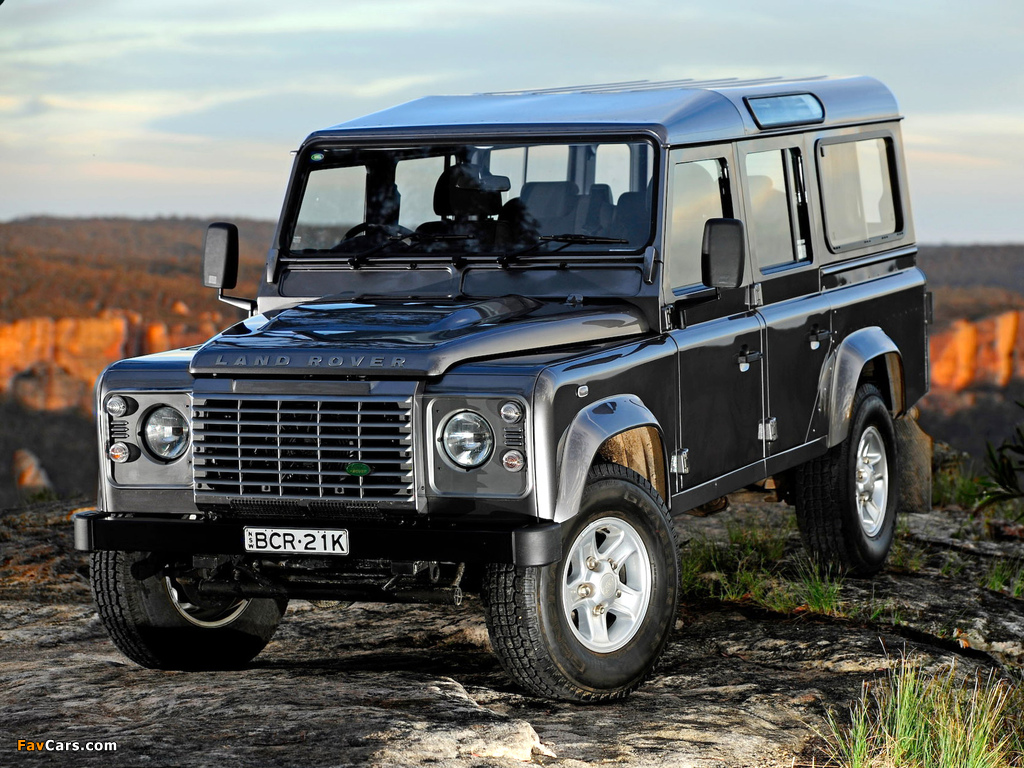 Land Rover Defender 110 Station Wagon AU-spec 2007 wallpapers (1024 x 768)