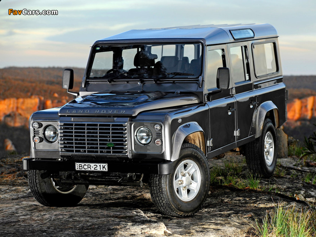 Land Rover Defender 110 Station Wagon AU-spec 2007 wallpapers (640 x 480)