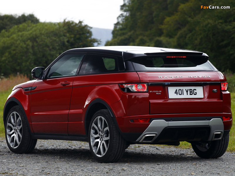 Images of Range Rover Evoque Coupe Si4 Dynamic UK-spec 2011 (800 x 600)