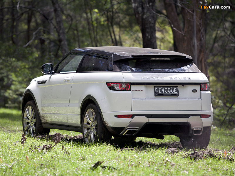 Range Rover Evoque Coupe Dynamic AU-spec 2011 images (800 x 600)