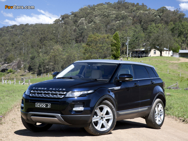 Range Rover Evoque Prestige AU-spec 2011 photos (640 x 480)