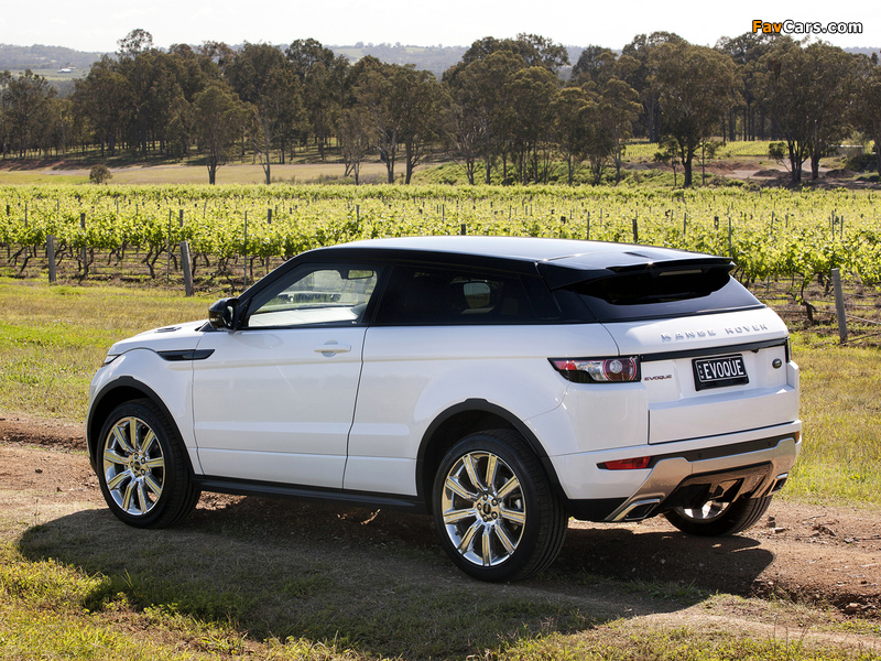 Range Rover Evoque Coupe Dynamic AU-spec 2011 wallpapers (800 x 600)