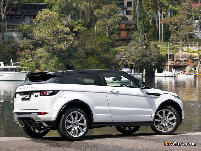 Range Rover Evoque Coupe Dynamic AU-spec 2011 pictures (640 x 480)