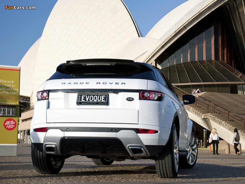 Photos of Range Rover Evoque Coupe Dynamic AU-spec 2011 (800 x 600)