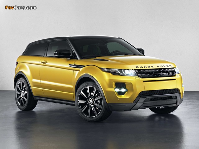 Range Rover Evoque Coupe Sicilian Yellow 2013 wallpapers (640 x 480)