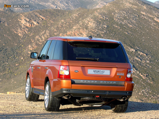 Range Rover Sport Supercharged ZA-spec 2005–08 wallpapers (640 x 480)