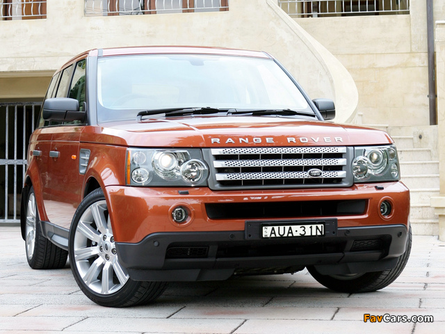 Pictures of Range Rover Sport Supercharged AU-spec 2005–08 (640 x 480)