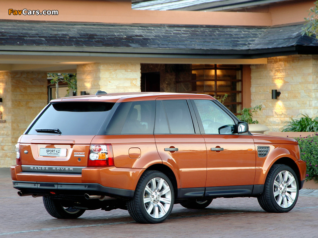 Range Rover Sport Supercharged ZA-spec 2005–08 wallpapers (640 x 480)