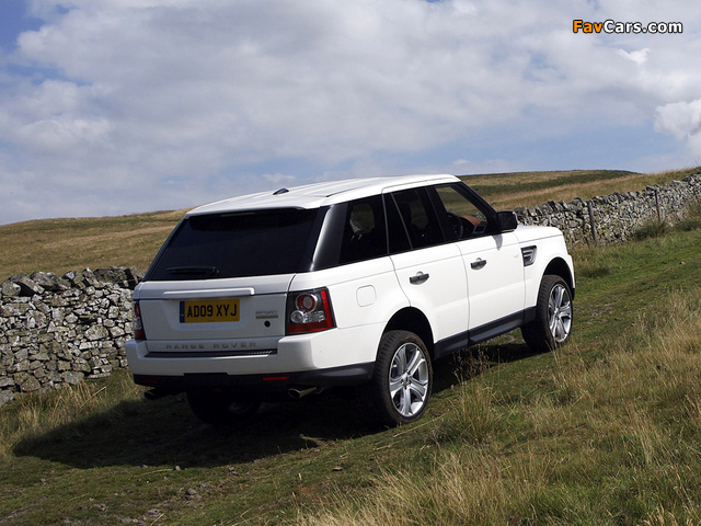 Range Rover Sport Supercharged UK-spec 2009–13 wallpapers (640 x 480)