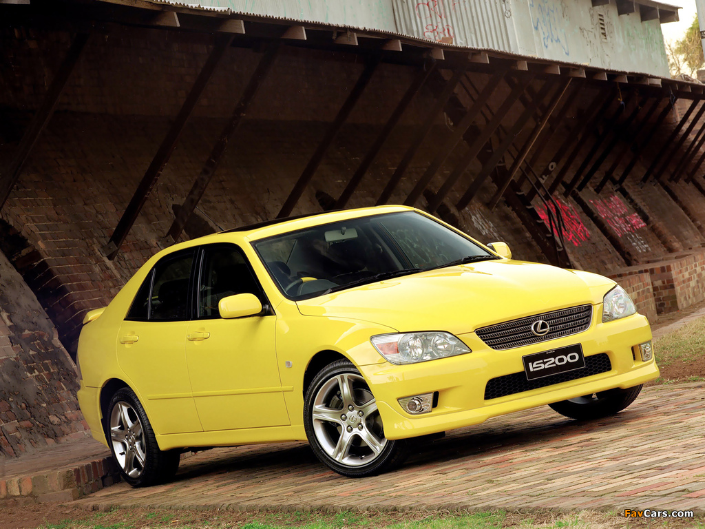 Lexus IS 200 Yellow (XE10) 2000 wallpapers (1024 x 768)