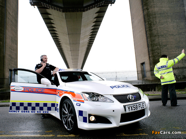 Lexus IS F Police (XE20) 2008–10 wallpapers (640 x 480)