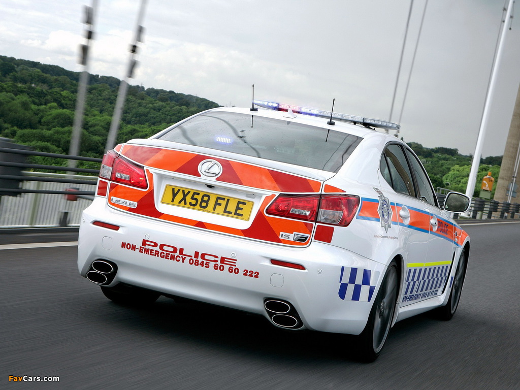 Photos of Lexus IS F Police (XE20) 2008–10 (1024 x 768)