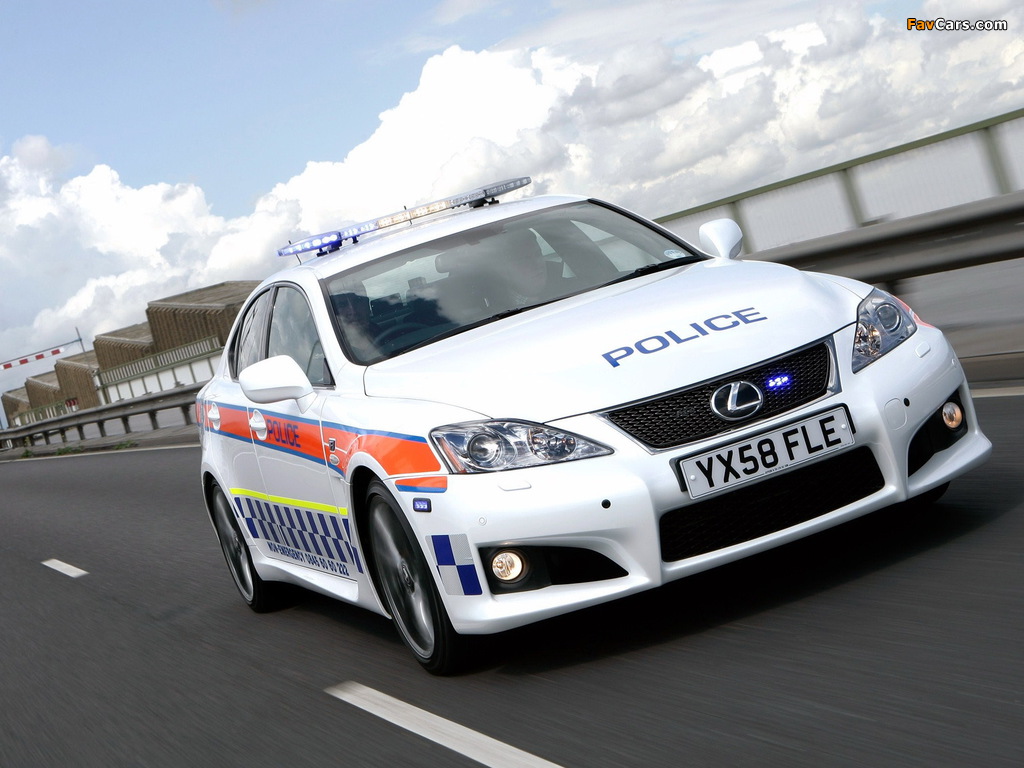Lexus IS F Police (XE20) 2008–10 wallpapers (1024 x 768)