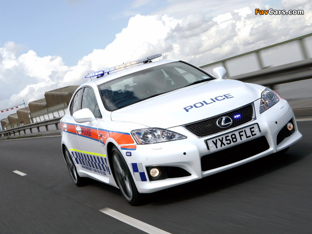 Lexus IS F Police (XE20) 2008–10 wallpapers (640 x 480)