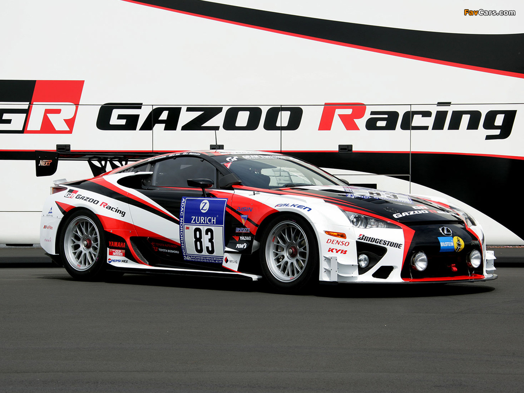 Images of GAZOO Racing Lexus LF-A 24-hour Nürburgring 2009–12 (1024 x 768)