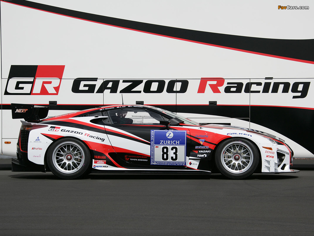 Photos of GAZOO Racing Lexus LF-A 24-hour Nürburgring 2009–12 (1024 x 768)