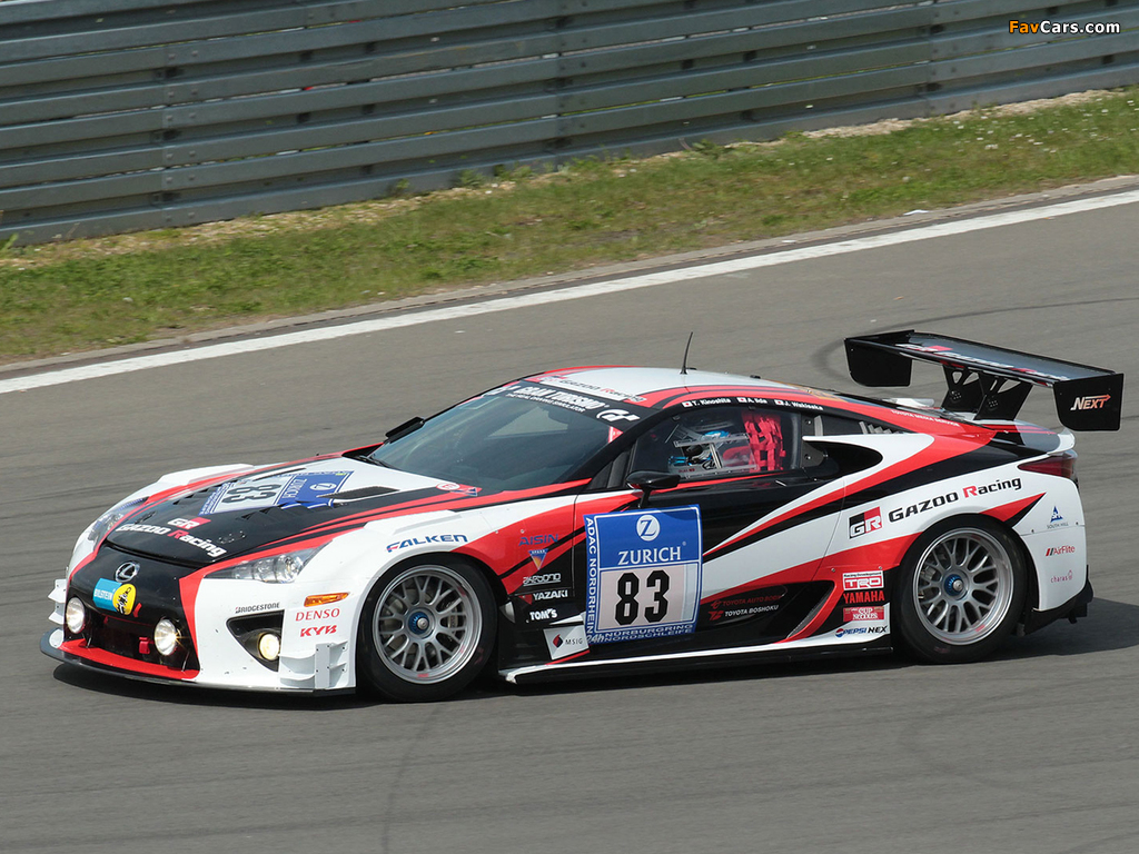 Pictures of GAZOO Racing Lexus LF-A 24-hour Nürburgring 2009–12 (1024 x 768)