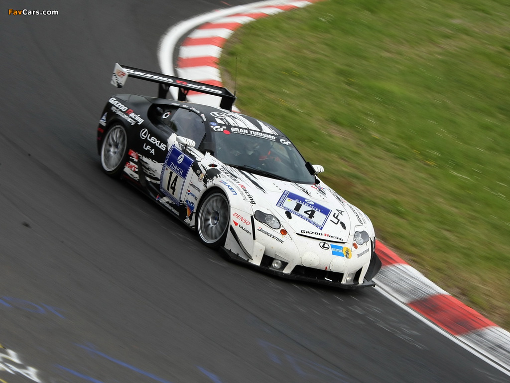 GAZOO Racing Lexus LF-A 24-hour Nürburgring 2009–12 wallpapers (1024 x 768)
