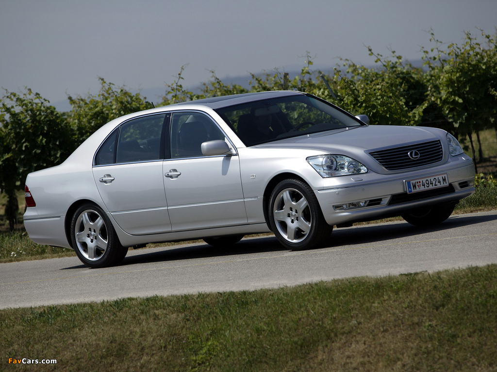 Lexus LS 430 EU-spec (UCF30) 2003–06 photos (1024 x 768)