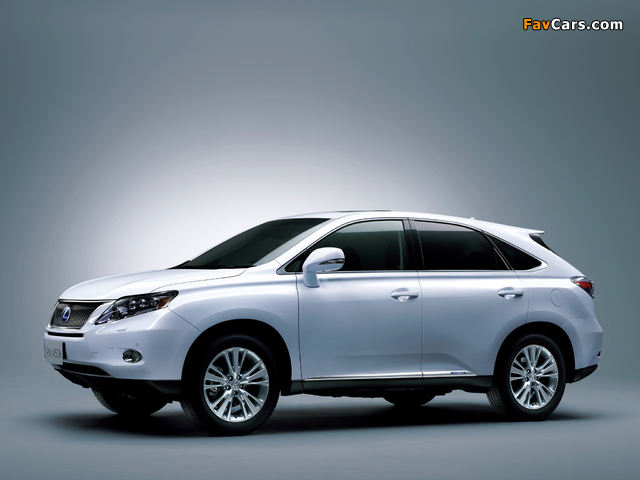 Lexus RX 450h JP-spec 2009–12 photos (640 x 480)