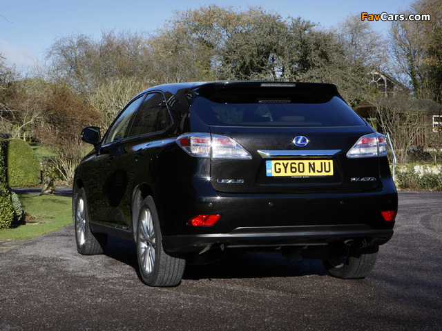 Lexus RX 450h UK-spec 2009–12 pictures (640 x 480)