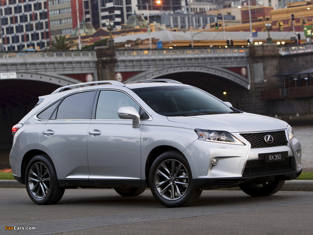 Photos of Lexus RX 350 F-Sport AU-spec 2012 (1024 x 768)