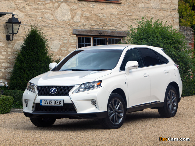 Pictures of Lexus RX 450h F-Sport UK-spec 2012 (640 x 480)