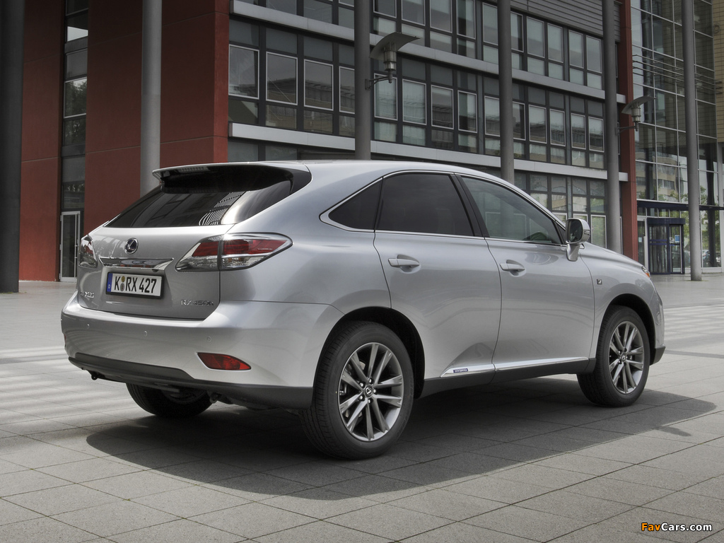 Lexus RX 450h F-Sport EU-spec 2012 wallpapers (1024 x 768)