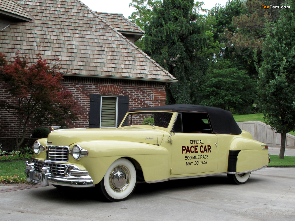 Images of Lincoln Continental Cabriolet Indy 500 Pace Car 1946 (1024 x 768)
