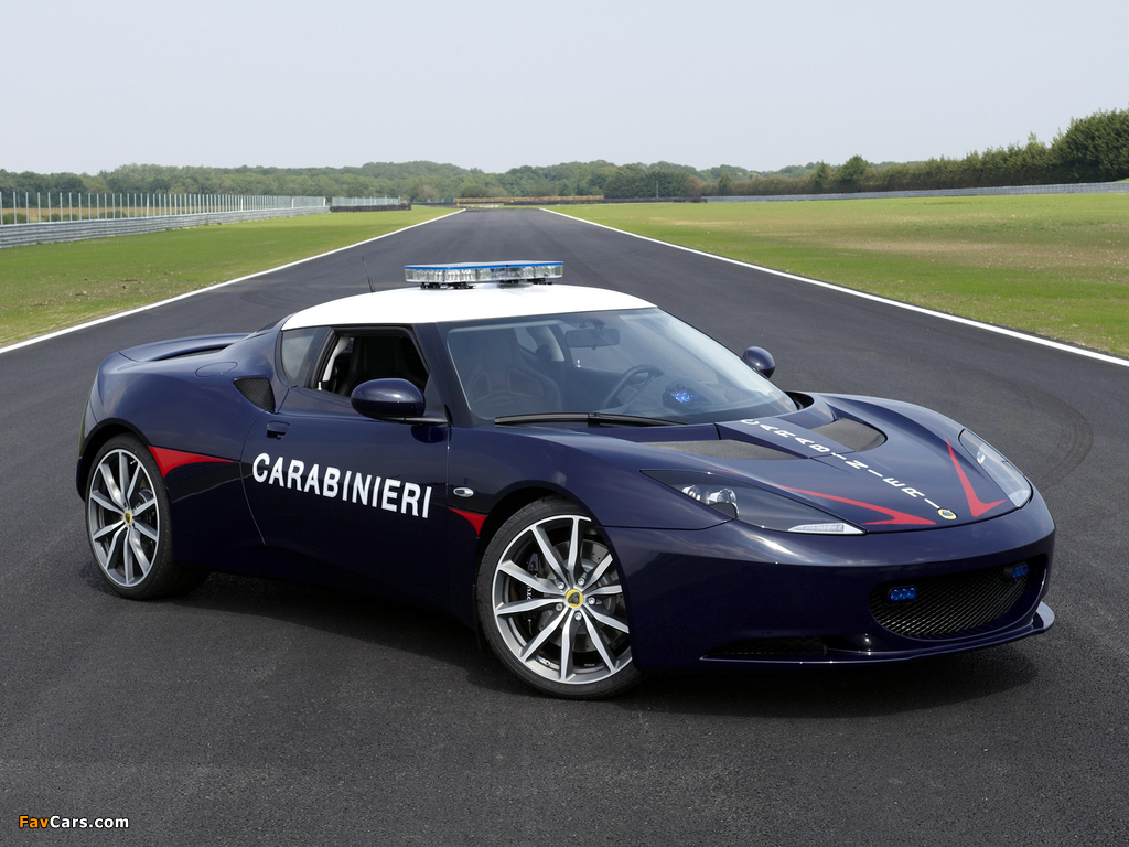 Lotus Evora S Carabinieri 2010 wallpapers (1024 x 768)