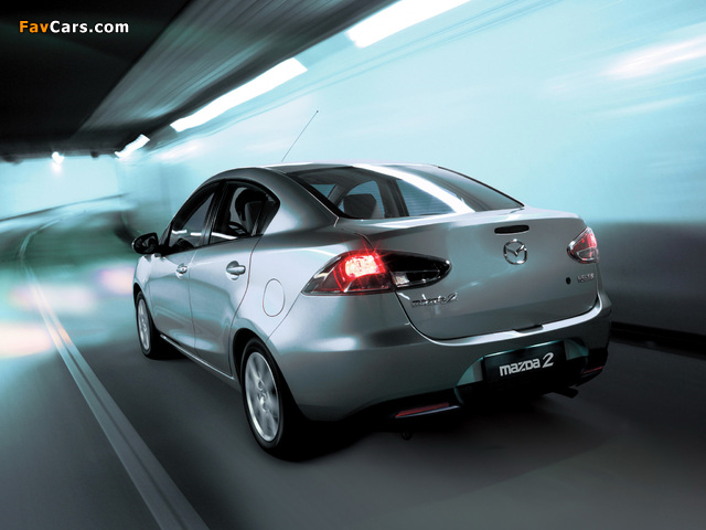 Mazda2 Sedan (DE) 2008–10 photos (640 x 480)