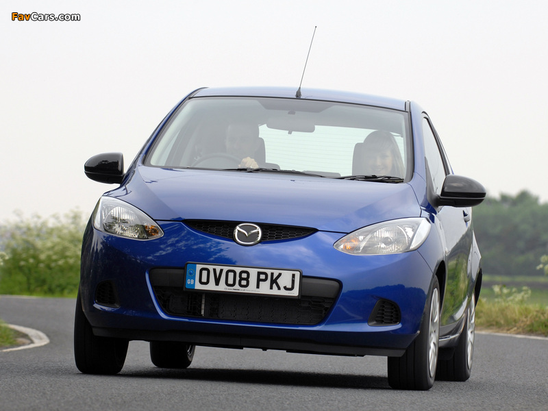 Mazda2 3-door UK-spec (DE) 2008–10 wallpapers (800 x 600)