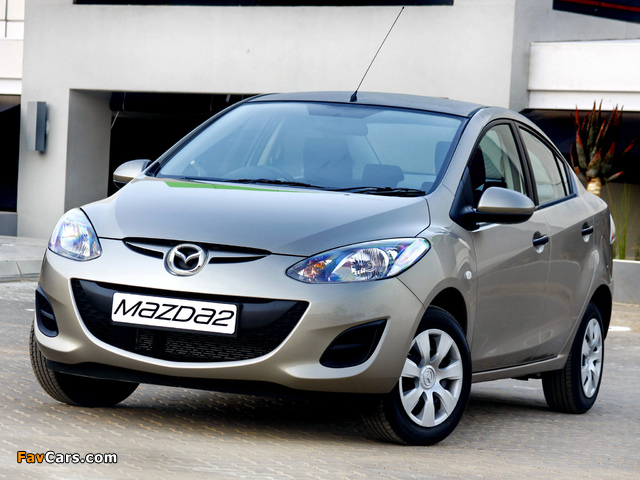 Mazda2 Sedan ZA-spec (DE2) 2010–12 wallpapers (640 x 480)