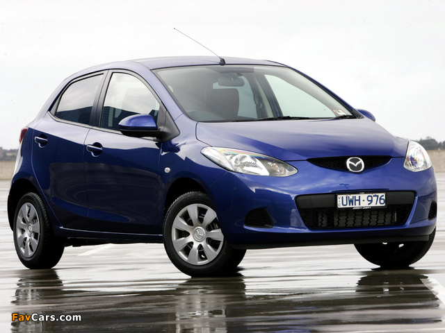 Pictures of Mazda2 5-door AU-spec (DE) 2007–10 (640 x 480)