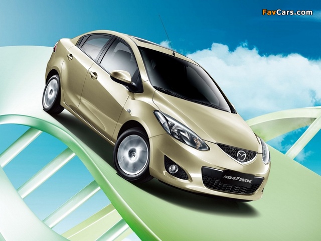 Pictures of Mazda2 Sedan (DE) 2008–10 (640 x 480)