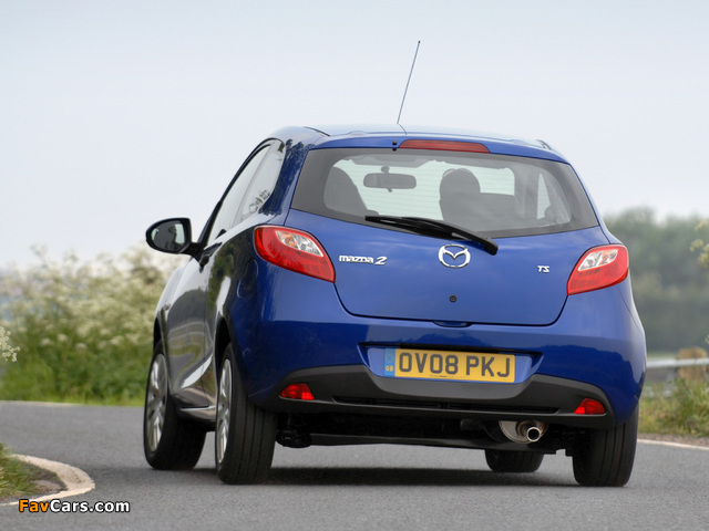 Mazda2 3-door UK-spec (DE) 2008–10 wallpapers (640 x 480)