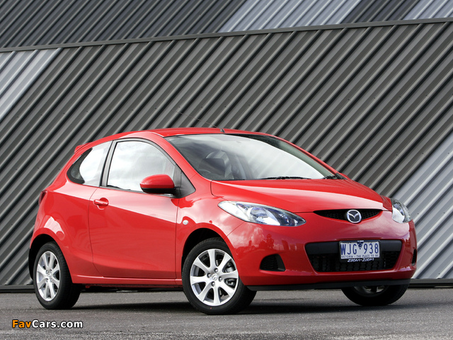 Mazda2 3-door AU-spec (DE) 2008–10 wallpapers (640 x 480)