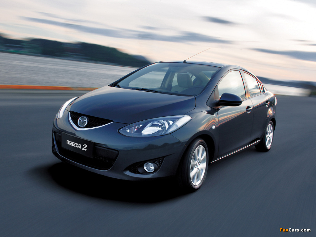 Mazda2 Sedan (DE) 2008–10 wallpapers (1024 x 768)