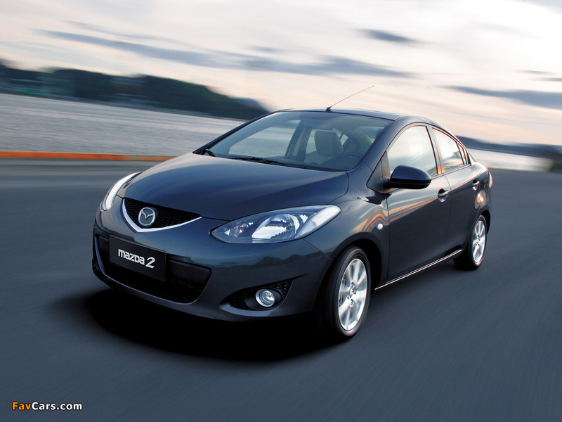 Mazda2 Sedan (DE) 2008–10 wallpapers (800 x 600)