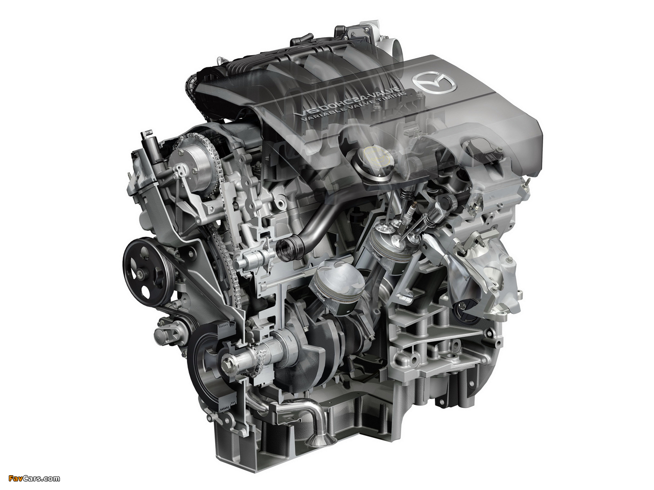Images of Engines  Mazda 3.7L V6 DOHC 24-Valve (1280 x 960)